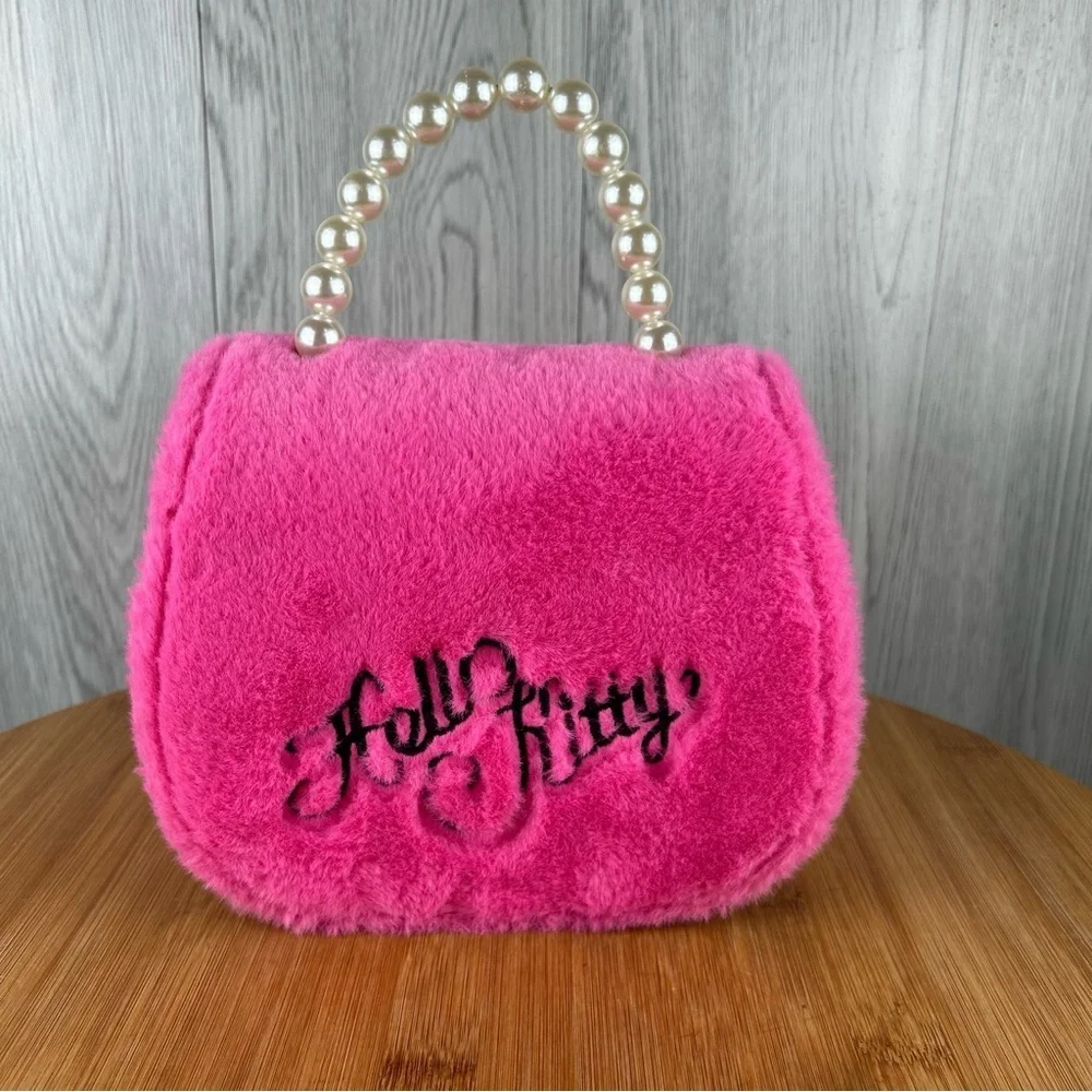 Pink Hello Kitty Plush Handbag